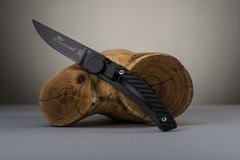 Thiers liner кишеньковий ніж, чорне лезо і карбонова ручка