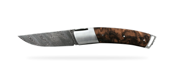 Нож со складным лезвием Le Thiers Gentleman Damascus Walnut