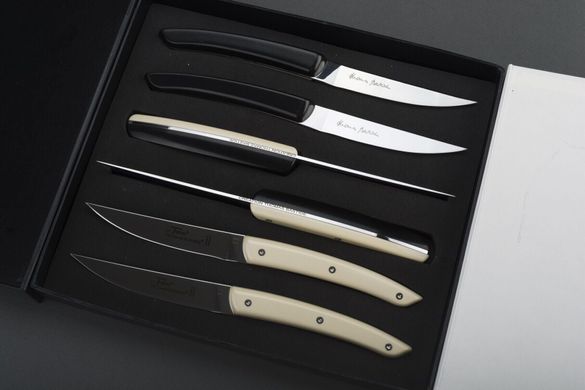 Набор из 6 ножей Thomas Bastide с кремово/черной ручкой