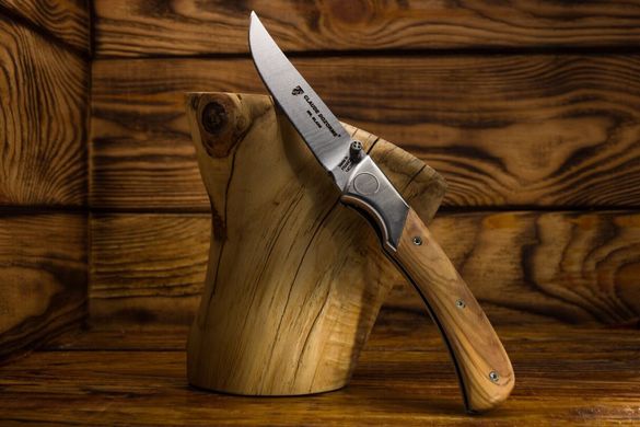 Охотничий складной нож EOK ручка из оливкового дерева