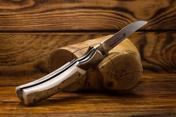 Охотничий складной нож EOK ручка из рога оленя