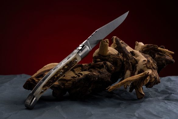 Нож со складным лезвием Laguiole 12 см ручной работы, олень